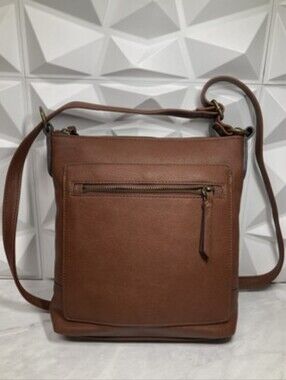 Style & Co Hudsonn North South Crossbody Brown